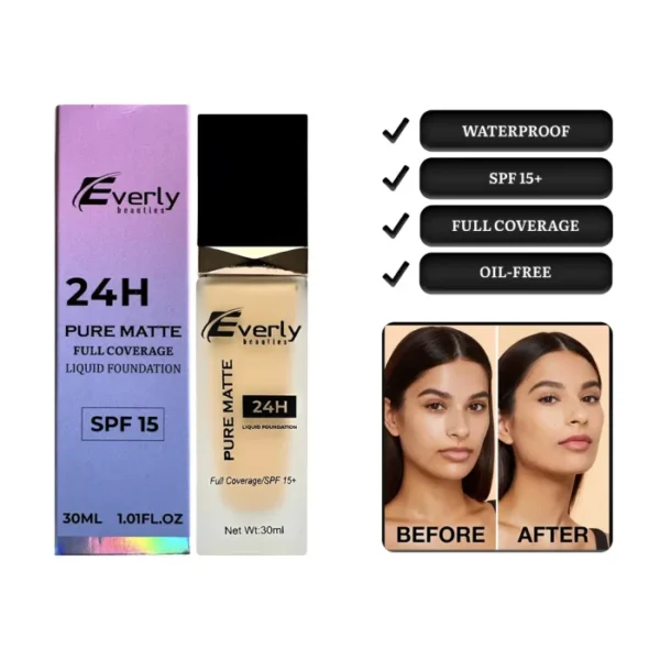Everly Beauties 24h Waterproof Full Coverage Foundation