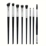 MAANGE 8pcs Eyemakeup Brush set - black