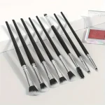 MAANGE 8pcs Eyemakeup Brush set - black - Image 2