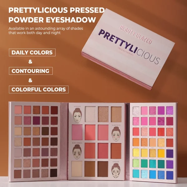 BEAUTY GLAZED 84 Colors PRETTYLICIOUS Eyeshadow Palette