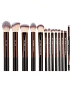 Maange 13pcs Premium Brush Set with Bag - Choco - Image 3